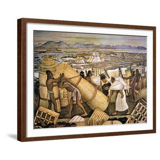 Tenochtitlan (Mexico City), World Culture Framed Art Print Wall Art by