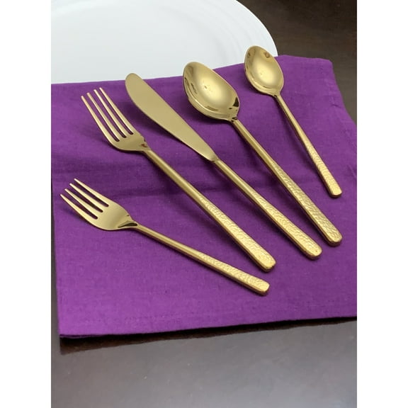 Vibhsa 20 Piece Gold Flatware Set, Service for 4