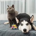 thumbnail image 4 of 2 pelotas para perros, pelotas anudadas de colores, juguetes para masticar para cachorros, pelota de entrenamiento dental, 4 of 5