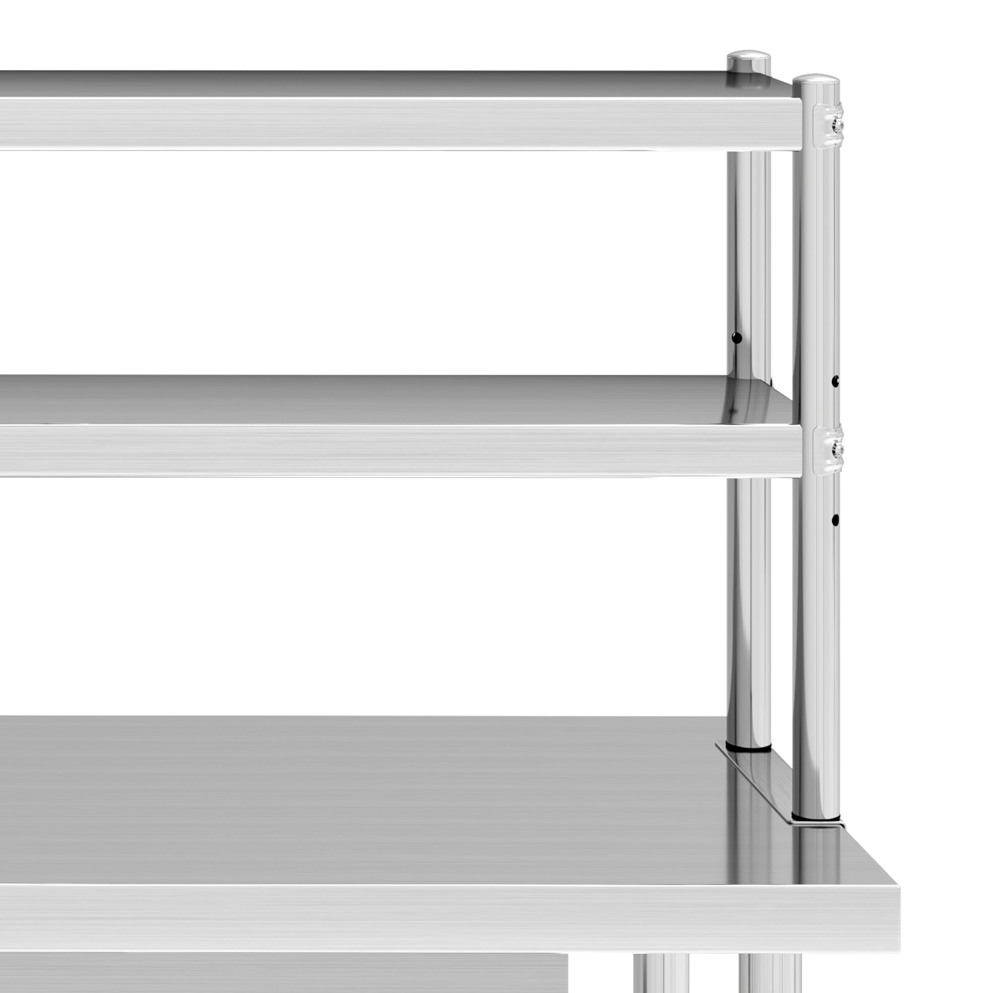 Uforic NSF Stainless Steel Table with Adjustable Height, Storage Rack, Towel Hanging Bar, Overshelves, Drawer, 36" x 24" for Kitchen, Restaurant