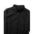 thumbnail image 6 of TiaoBug Women's Long Sleeve Button Down One Piece Bodysuit Shirts Career Office Work Blouse Top Black 3XL, 6 of 7