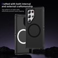 thumbnail image 3 of Dteck Magnetic Case for Samsung Galaxy S25 Ultra Compatible with Magsafe Dual Layer TPU+PC Military-Grade Protection Shockproof Rugged Protective Hybrid Cover for Galaxy S25 Ultra,Black, 3 of 7