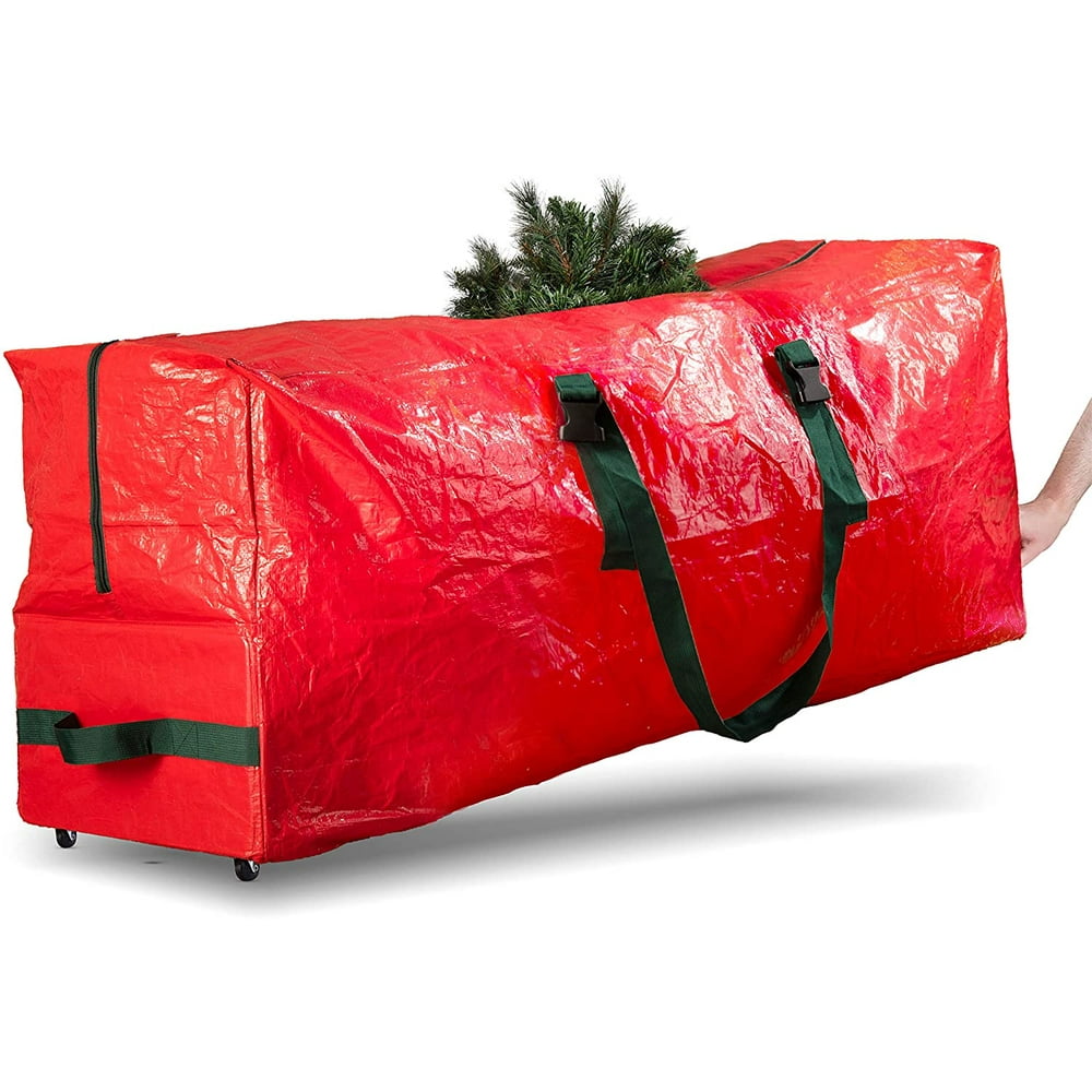 Rolling Large Christmas Tree Storage Bag Fits Artificial Disassembled