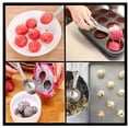 thumbnail image 5 of Juego de cucharas para galletas, 3 cucharas para helado con gatillo, acero inoxidable 18/8 para hornear, incluye tamaño grande, mediano y pequeño, perfecto para galletas y helados, 5 of 5