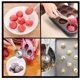 thumbnail image 5 of Juego de cucharas para galletas, 3 cucharas para helado con gatillo, acero inoxidable 18/8 para hornear, incluye tamaño grande, mediano y pequeño, perfecto para galletas y helados, 5 of 5