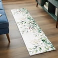 thumbnail image 4 of Eucalyptus Leaves Area Rugs 2x6 for Kitchen Runner Rug, Spring Botanical Pastoral Watercolor Non Slip Washable Rug Runner, Low Pile Indoor Floor Carpet Mat Bathroom Rugs for Bedroom, Kids Room, 4 of 9