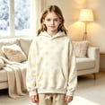 thumbnail image 2 of Girls Pullover Polka Dot Printed Hoodie Sweatshirt, 2 of 4