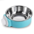 thumbnail image 1 of Cuenco para perros de acero inoxidable extraíble para comida, agua y bebida, para colgar en la jaula para cachorros, gatos, loros y pájaros, 1 of 5