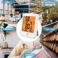 thumbnail image 3 of Indoor Hygrometer Thermometer Large Screen Display Backlight Desk Wall Magnetic Electronic Temperature Humidity Meters with Bracket for Home Greenhouse Cellar, 3 of 7
