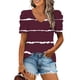 thumbnail image 4 of Blusas de Manga Corta para las Mujeres, Blusa de Camiseta Suelta Casual Hecha de Tela Cómoda para Todo el Uso Diario de Temporada, Blusas para las Mujeres Casual, 4 of 5