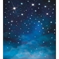 thumbnail image 3 of Night King Size Duvet Cover Set, Vibrant Star in Abstract Ombre Style Sky Astronomy Themed Graphic, Decorative 3 Piece Bedding Set with 2 Pillow Shams, Pale Blue Dark Blue White, by Ambesonne, 3 of 3