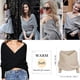 thumbnail image 2 of Nvzi Bufanda con mangas para mujer, bufanda de punto con mangas, poncho/capa/chal cálido de talla grande para otoño e invierno, color café., 2 of 2