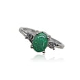 thumbnail image 1 of Qarigey Anillo de plata para mujer, anillos de moda portátiles, regalos para novia, joyería decorativa, propuesta de boda, compromiso informal Ropa, zapatos y accesorios Miscelánea Verde Tamaño 10 Qarigey AP011197-17, 1 of 6