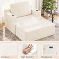 thumbnail image 4 of Homall Oversized Boneless Sofa Chair Deep Seat Sleeper Sofa Chaise Lounge Chair Indoor for living room,White, 4 of 8