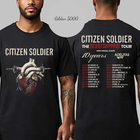 Citizen Soldier The Heart Support Tour 2025 Cities List Kick Off Unisex T-Shirt