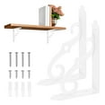 thumbnail image 1 of Uxcell 2 paquetes de soportes de estantería, soporte de estante de pared de hierro de 5 pulgadas para decoración de cocina y bricolaje en el hogar, 1 of 7