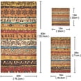 thumbnail image 3 of GZHJMY Ethnic African Stripes Pattern Soft Decorative Set of 3 Towels, 1 Bath Towel+1 Hand Towel+1 Washcloth, Multipurpose for Bathroom, Hotel, Gym, Spa and Beach, 3 of 5