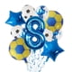 thumbnail image 3 of 11 globos de helio de aluminio para fútbol, decoraciones para fiestas de cumpleaños para niños, bolas de números verdes de 30 pulgadas, suministros para fiestas de fútbol, 3 of 5