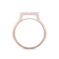 thumbnail image 4 of 1/10 Carat Round Cut Lab Created Moissanite Diamond Open Round Halo Circle Ring For Women In 14K Rose Gold Plated 925 Sterling Silver (Color: G-H, Clarity: VVS1, 0.10 Ct) Size - 9.5, 4 of 7