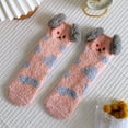 EHQJNJ Womens Cartoon Fuzzy Socks Winter Home Slipper Warm Soft Thick