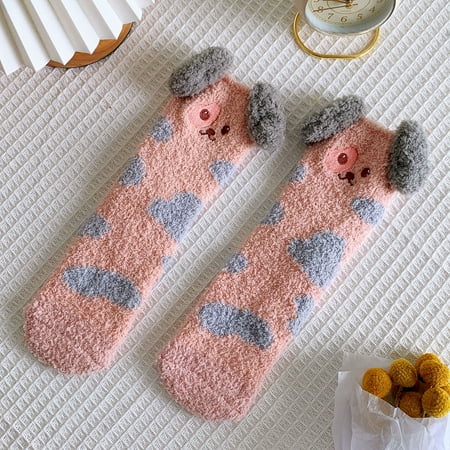 

MIARHB Womens Cartoon Fuzzy Socks Winter Home Slipper Warm Fleece Soft Thick Comfy Gift
