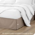 thumbnail image 2 of Bare Home Jupe de Lit Double Brossage - Premium 1800 Collection - Retombée de 15 Pouces - Double, Taupe, 2 of 4