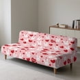 thumbnail image 4 of SCRAWLGOD Rabbit Love Heart Print Sofa Slipcover Without Armrest for Valentine's Day Stretch Soft Couch Slipcover Washable Non Slip Sofa Cover, 4 of 9