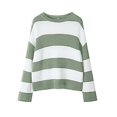 thumbnail image 2 of Bovemsi Womens Sweaters Cozy Women's 2025 Autumn And Winter Round Neck Long Sleeve Striped Sweater Women Business Casual Sweaters, 2 of 7