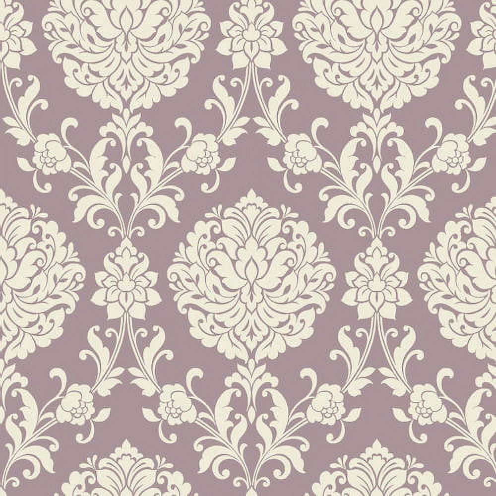 Waverly Inspirations 45" 100% Cotton Damask Sewing & Crafting Fabrics, 8 yd By the Bolt, Lilac