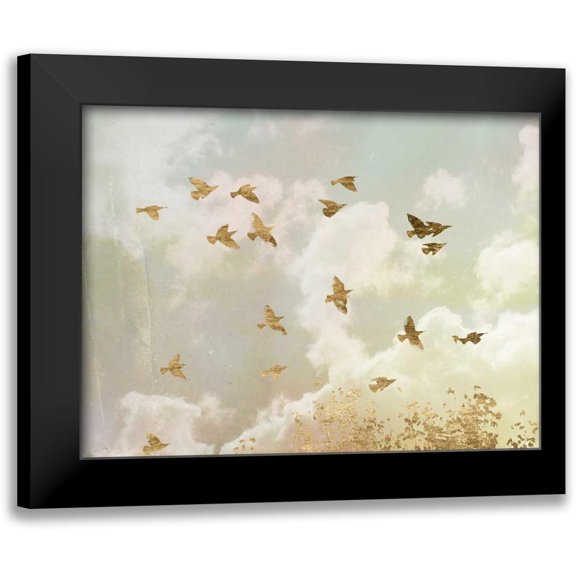 Goldberger, Jennifer 14x12 Black Modern Framed Museum Art Print Titled - Golden Flight II