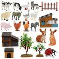 thumbnail image 2 of Modelos de animales de granja, juego de mini figuras de animales, accesorios de escena de granja en miniatura, juego de mini figuras de animales confiable y duradero, 2 of 7