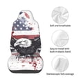 thumbnail image 4 of Fotbe American Flag Eagle Art Funda para Asiento de Auto con Estampado – Impermeable y Antisudor – Ajuste Universal, Lavable a Máquina, Antideslizante (1 Pieza), 4 of 5