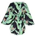 thumbnail image 5 of DHFJKG Summer Swimwear Cover-Ups Women Floral Printed Beach Vacation Clothes Batwing Long Sleeve V Neck Tie Waist Stylish Beachwear, 5 of 5