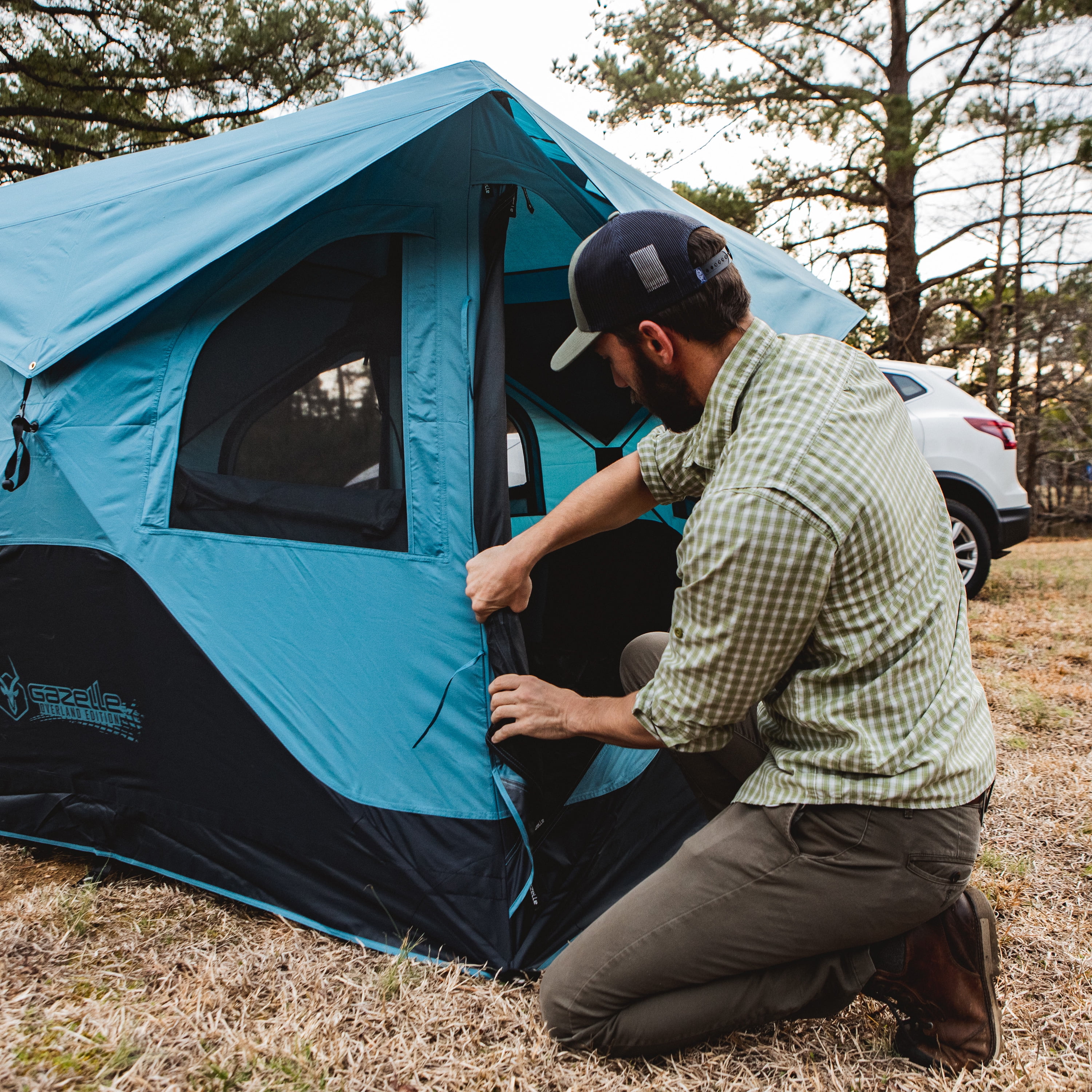Gazelle Tents, T3X Portable Hub Tent, Overland Edition, 3-Person, Pacific Blue, GT302PB Gazelle Tents, T3X Portable Hub Tent, Overland Edition, 3-Person, Pacific Blue, GT302PB