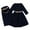 Blue, variant on Lindreshi Baby Girl Clothes Girls Long Sleeve Solid Color Round Neck Dress Lace Turban Two Piece Muslim Children's Clothing