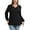 01-Black, variant on Daystry Womens Plus Size Long Sleeve Lace Tops Waffle Knit V-Neck Business Casual Loose Blouses Tee
