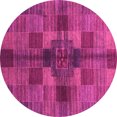 thumbnail image 1 of Ahgly Company Indoor Round Checkered Pink Modern Area Rugs, 6' Round, 1 of 4