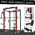thumbnail image 6 of RitKeep Fitness Smith Machine PMAX-4550 Combo with RAB 3000 Bench, Multifunctional 6-in-1 Home Gym Power Cage, 6 of 8