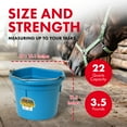 thumbnail image 2 of Little Giant Heavy Duty 22 Quart Flat Back Plastic Bucket with Metal Handle, 2 of 10
