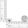 thumbnail image 4 of Gem Stone King 925 Sterling Silver Green Tourmaline and Red Created Ruby Bypass Ring for Women (0.74 Cttw, Gemstone October Birthstone, Round 4MM, Available in Size 5, 6, 7, 8, 9), 4 of 4