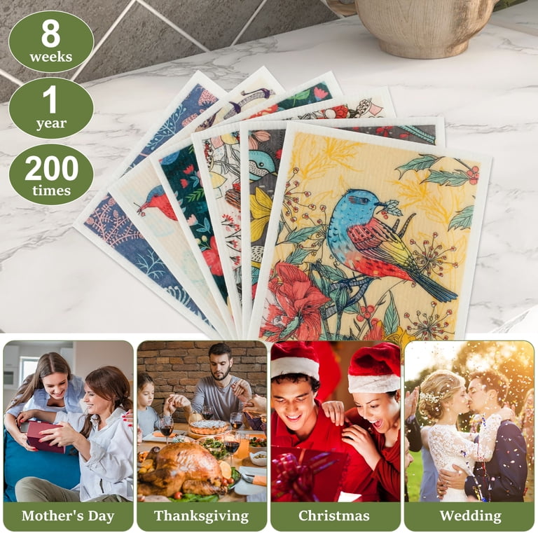 Jetcloudlive Swedish Dishcloths, 6-Pack Reusable photo 8