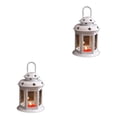 thumbnail image 4 of Yuarrent Candelero para exteriores a prueba de viento, farol colgante, decoraciones artísticas, candelabro artesanal, sala de estar, oficina, Blanco 2piezas, 4 of 6