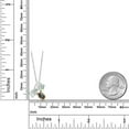 thumbnail image 4 of 925 Silver and 10K Yellow Gold White Opal and Green Mystic Topaz Pendant Necklace for Women (2.60 Cttw, Oval Cabochon 8X6MM, 7X5MM and 6X4MM, Gemstone October Birthstone, with 18 inch Chain), 4 of 4