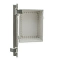 thumbnail image 2 of NavePoint 14x10x06 ABS Plastic Weatherproof Indoor/Outdoor IP66 NEMA 4 Enclosure, Kit bundled w/Polypropylene Blank Mounting Plate, Gray, 2 of 6