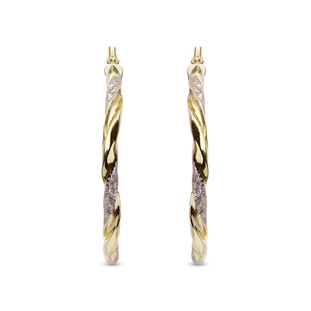 LeCalla 925 Sterling Silver Anti-Tarnish Small Hoop Earrings for Women and Teen, 25MM
