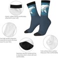 thumbnail image 4 of Colorful and Mid-Calf Socks for Men and Women, 1 Pair Walking Polar Bear, 4 of 8
