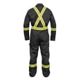 thumbnail image 3 of Safety Hi Vis Coverall with Leg Zipper 100% Cotton, 7 oz (X-Large, Dark Grey), 3 of 5