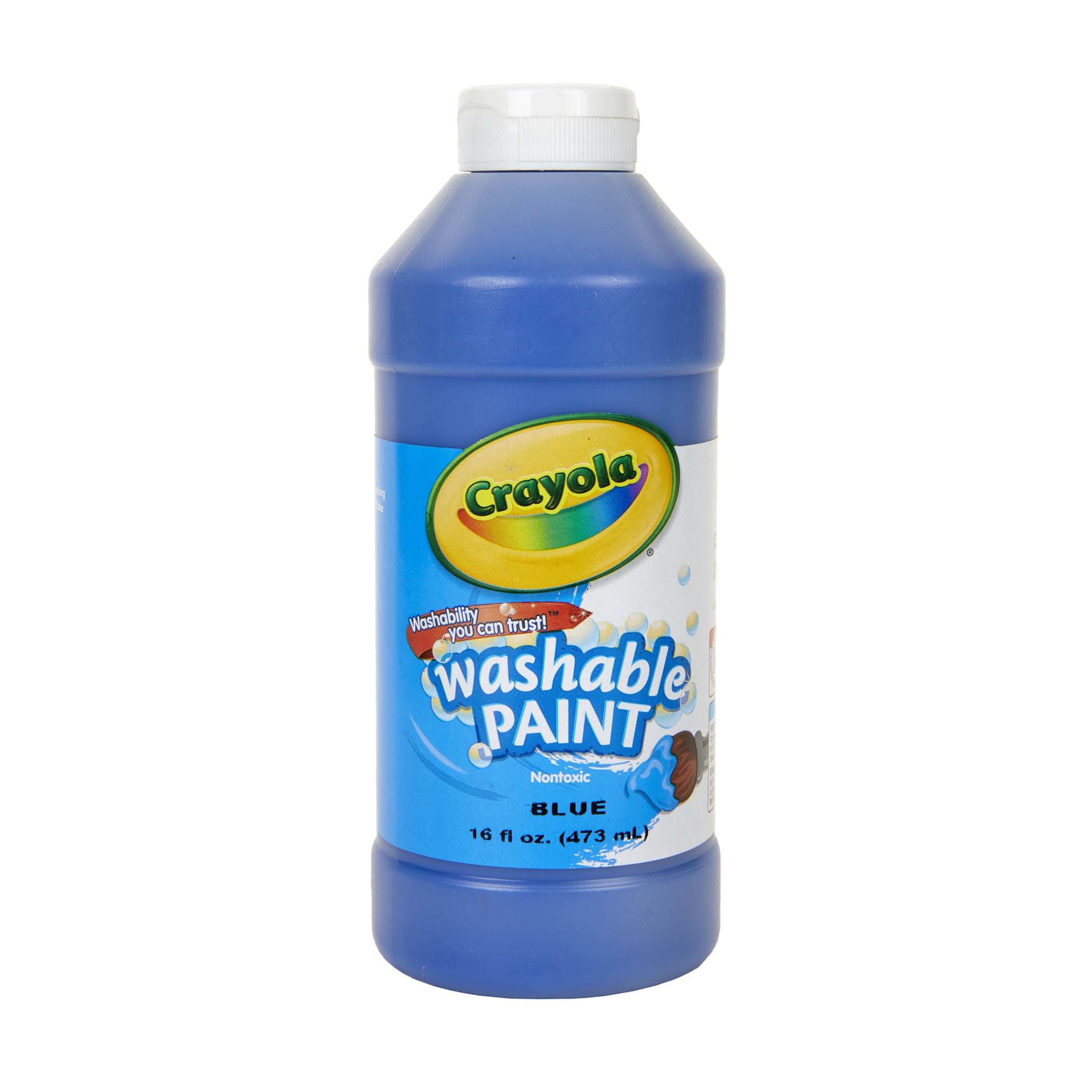 Crayola Washable Paint, Blue, 16 oz. Bottles, Pack of 6