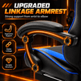 thumbnail image 6 of Ergonomic Gaming Chair with Footrest, High Back PU Leather Computer Video Game Desk Chair with Lumbar Support and Headrest, Reclining Swivel Executive Office Chair, 6 of 8