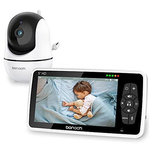 Night Vision Temperature Monitoring and High Capacity Battery Two-Way Talk Dragon Touch DT24 Wireless Video Baby Monitor with Camera and Audio Lullabies Long Range 